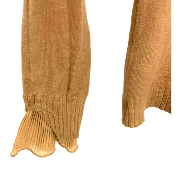 On Twelfth Brown Turtle Neck Long Sleeve Sweater Top Size S - Picture 4 of 8